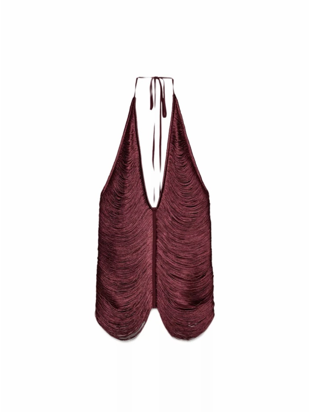 Zara fringe halter top